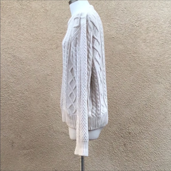 [SOLD] Crew Cableknit Cotton Sweater S - Picture 7 of 8